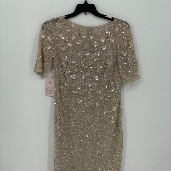 ADRIALLA PAPELL Petaluma Sequin Flower Dress - Picture 1 of 8